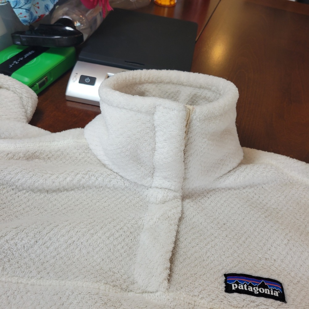 Patagonia Re-Tool Snap-T Pullover Fleece Cream White Polartec Womens Small - Picture 14 of 16
